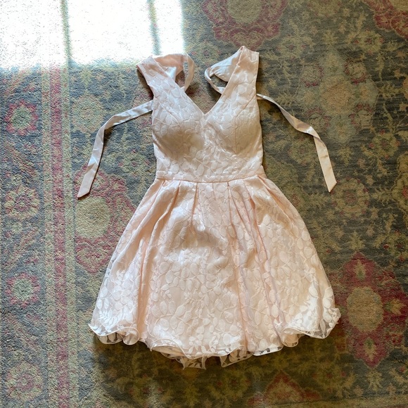 pink lace floral formal dress - Picture 1 of 1